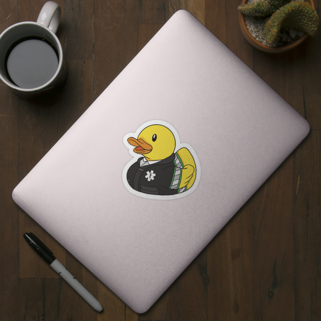 Cute Paramedic Rubber Ducky Cartoon by SLAG_Creative